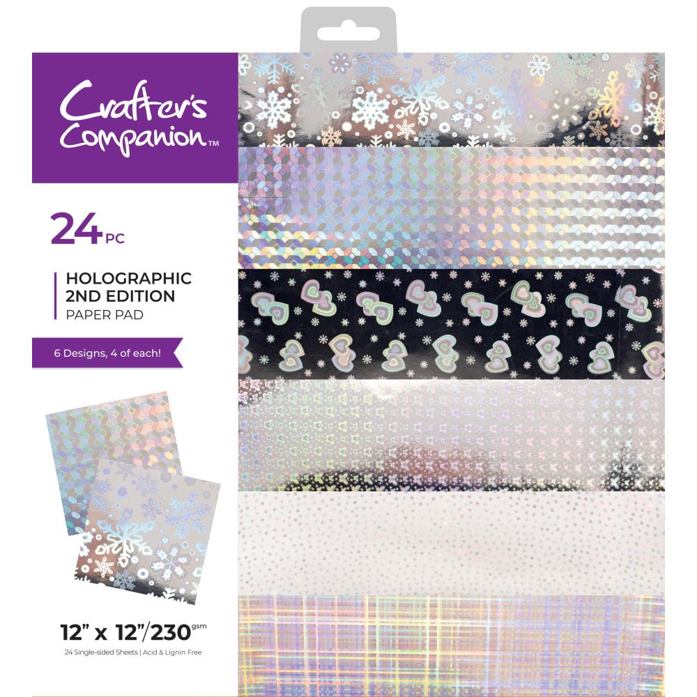 Crafter's Companion 12"X12" Paper Pad: Holographic 2nd Edition (5A002CB51GFVH)