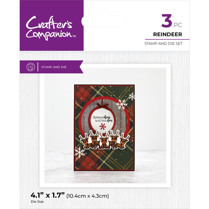 Crafter's Companion Stamp & Dies: Reindeers (5A002C9Z1GFVK)