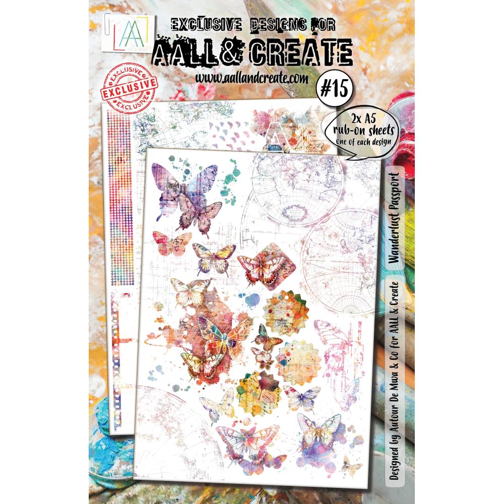 AALL And Create A5 Rub-Ons: Wanderlust Passport (5A002FJW1GGYP)