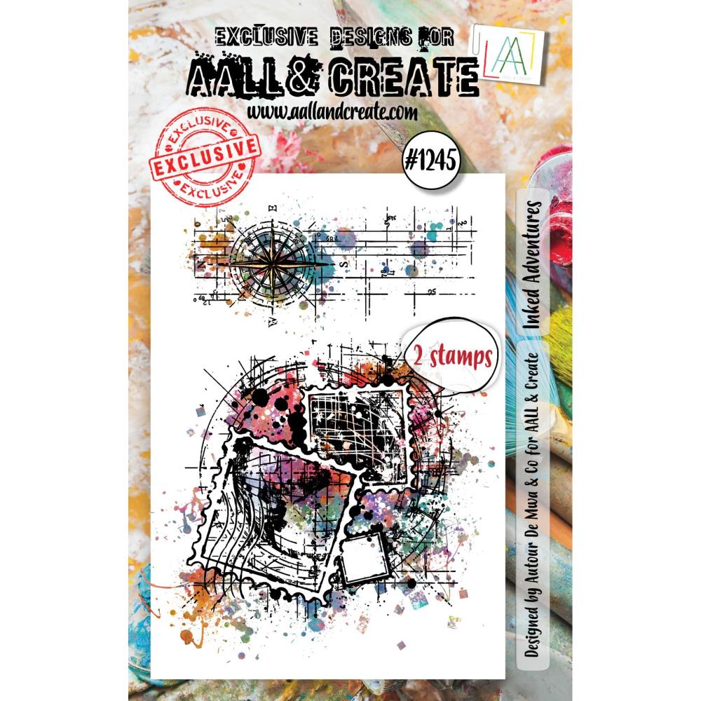 AALL And Create A7 Photopolymer Clear Stamp Set: Inked Adventures (5A002FK41GGYR)