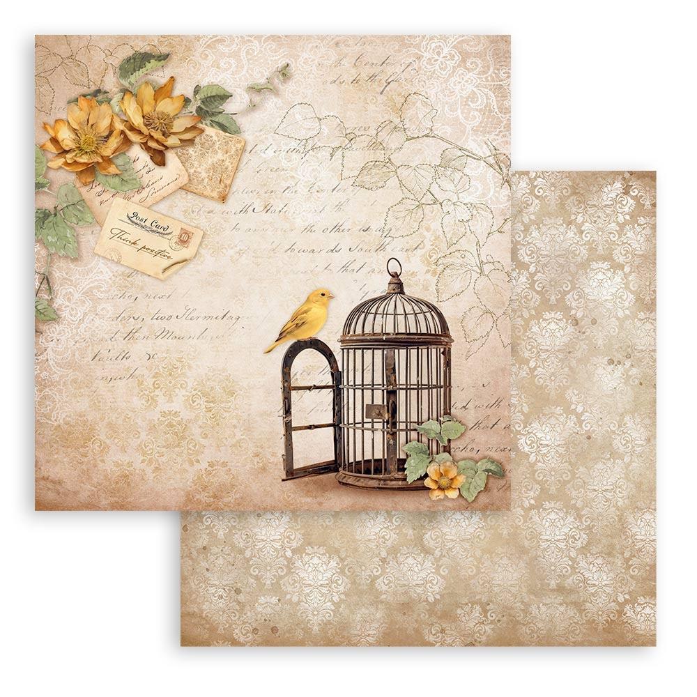 Stamperia Golden Harmony 12"X12" Double-Sided Cardstock: Cage (5A002CH61GFZN)