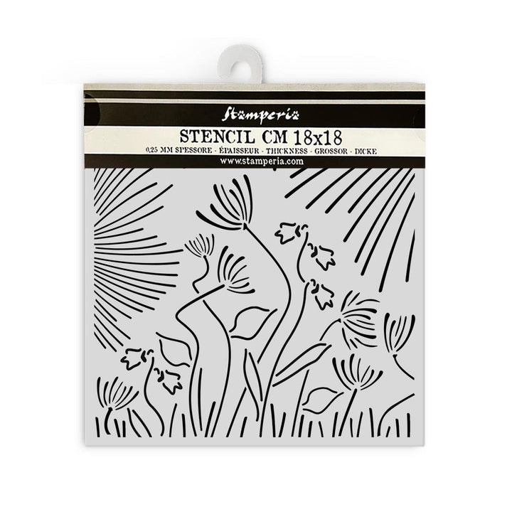 Stamperia Forest 7"X7" Stencil: Abstract Flowers (5A002CHX1GFZQ)