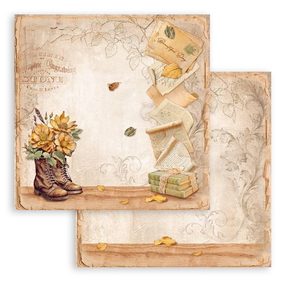 Stamperia Golden Harmony 12"X12" Double-Sided Cardstock: Boots (5A002CGL1GG0C)