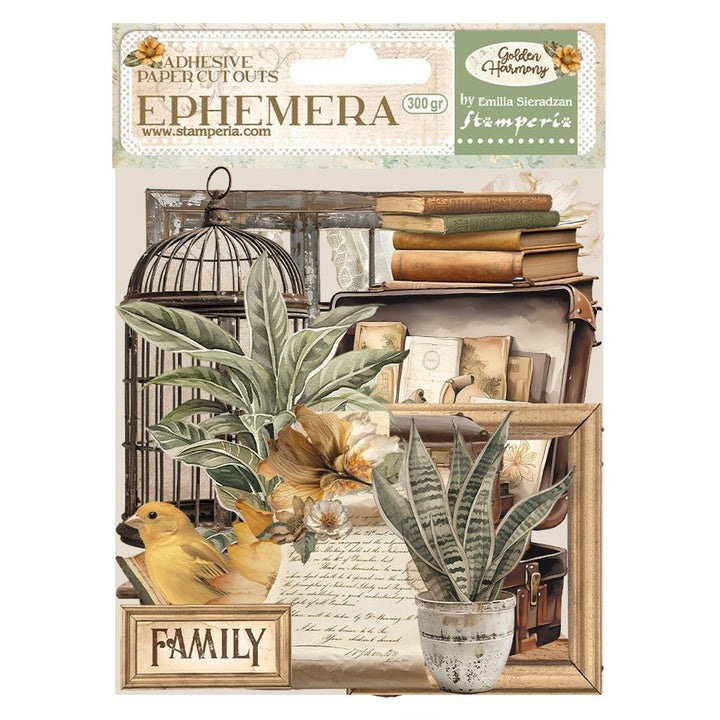 Stamperia Golden Harmony Cardstock Ephemera Adhesive Paper Cut Outs (5A002CHB1GG0F)