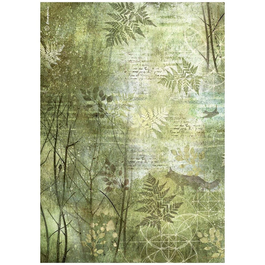 Stamperia Forest A4 Rice Paper Sheet: Trees (5A002CHG1GG0H)