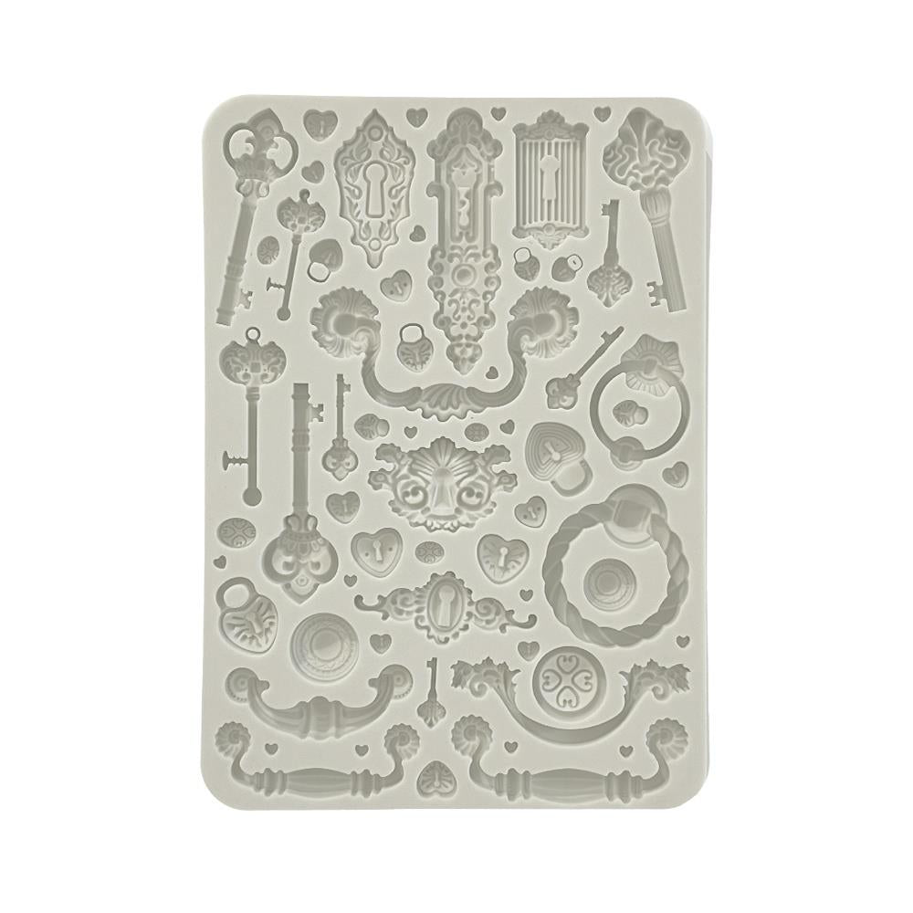 Stamperia Golden Harmony A5 Silicone Mold: Keys Handles And Locks (5A002CHT1GG0X)