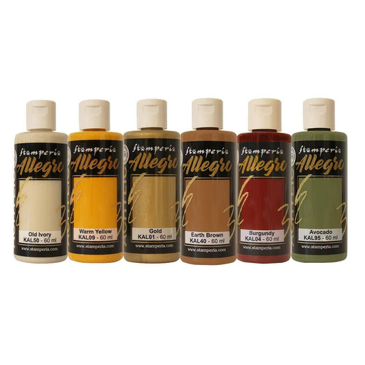 Stamperia Golden Harmony Allegro Paint Set, 6/Pkg (5A002CGR1GG19)