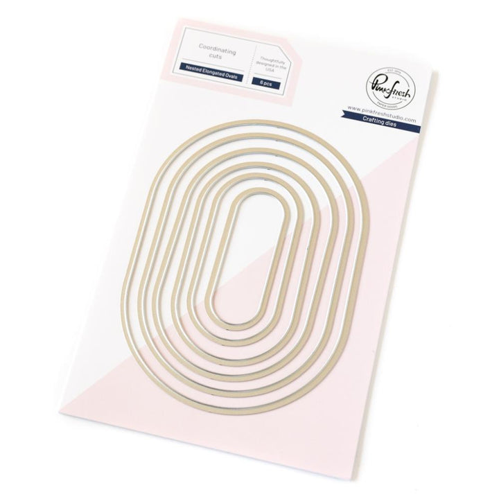 Pinkfresh Studio Die Set: Nested Elongated Ovals (5A002CWJ1GGBQ)