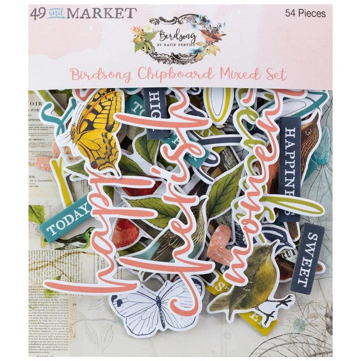 49 and Market Birdsong Chipboard Mixed Set (5A002C1P1GFK1)