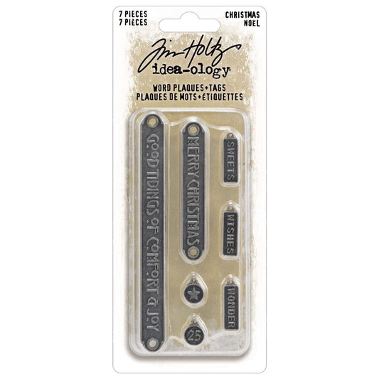 Tim Holtz Idea-ology Christmas: Word Plaques + Tags (5A0026S01G974)