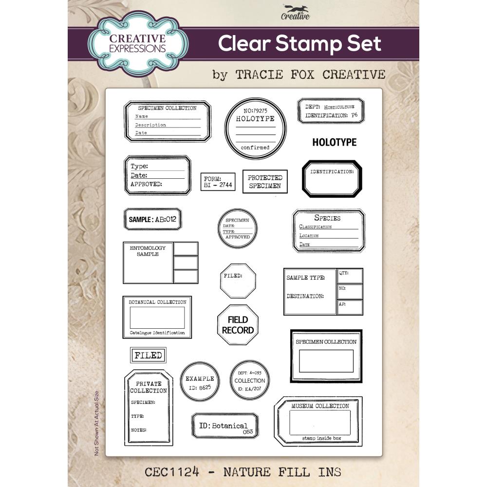 Creative Expressions 6"X8" Clear Stamp Set: Nature Fill Ins, By Tracie Fox (CEC1124)