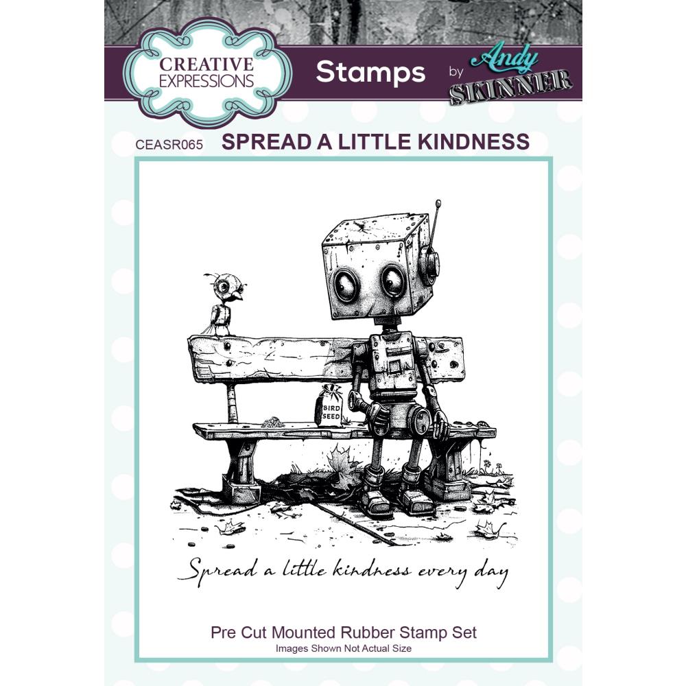 Creative Expressions Botology Pre Cut Rubber Stamp: Spread A Little Kindness, By Andy Skinner (5A002CR01GG6F)