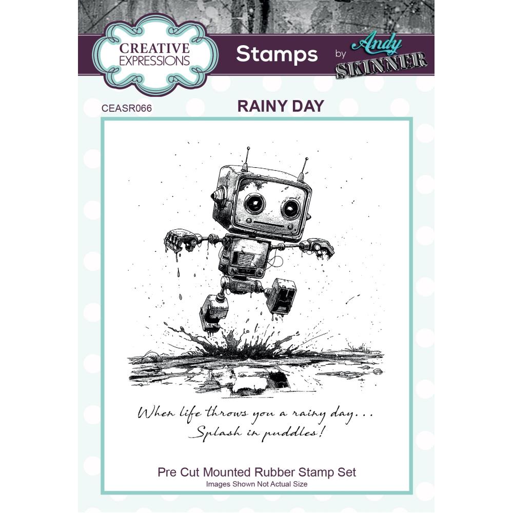 Creative Expressions Botology Pre Cut Rubber Stamp: Rainy Day, By Andy Skinner (5A002CR91GG77)