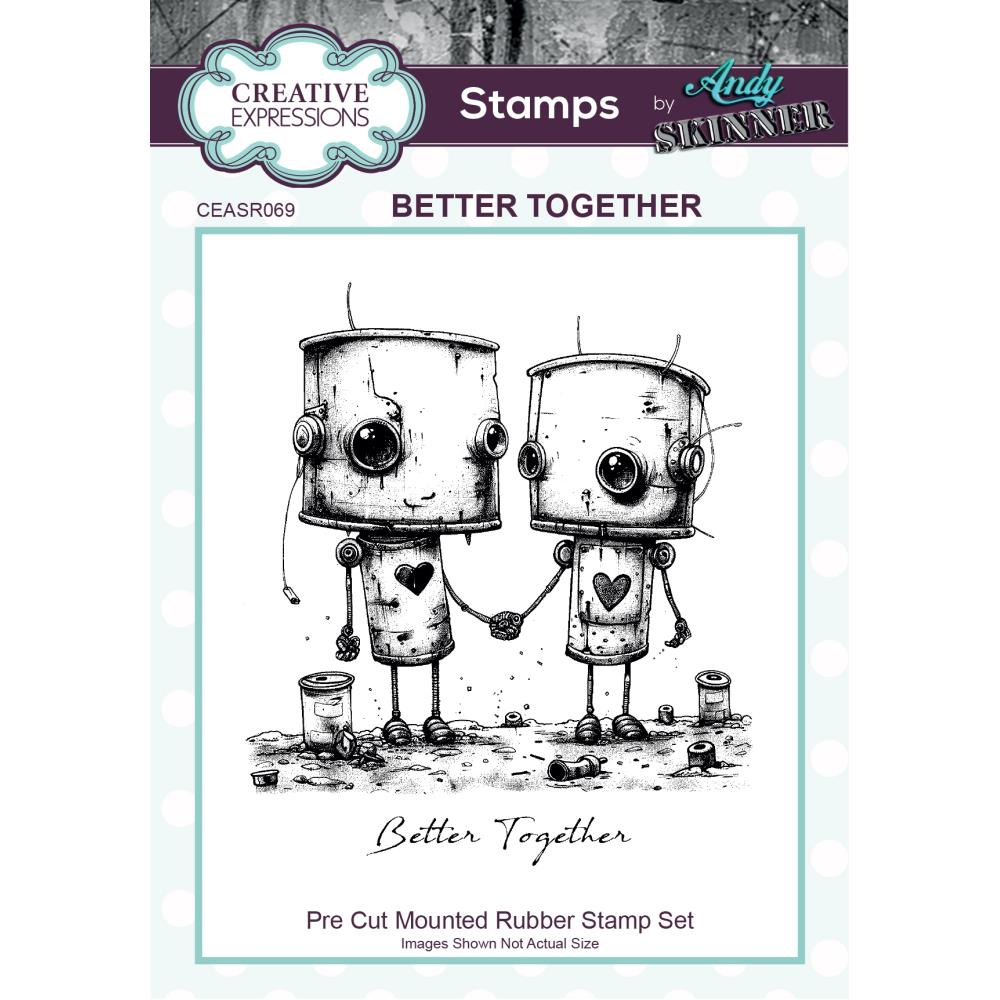 Creative Expressions Botology Pre Cut Rubber Stamp: Better Together, By Andy Skinner (5A002CRX1GG7M)