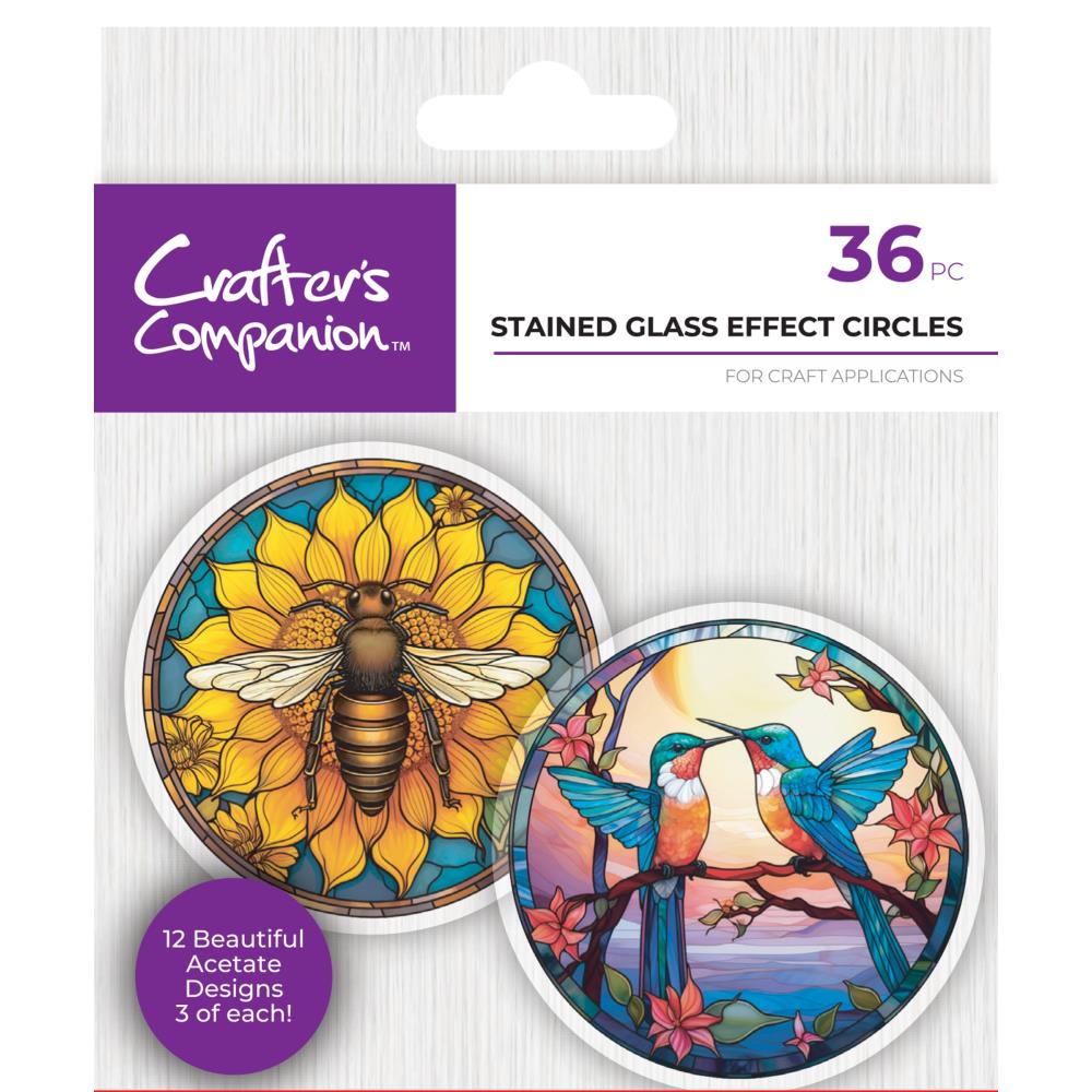 Crafter's Companion Printed Acetate: Stained Glass Effect Circles (CCACESGEC)