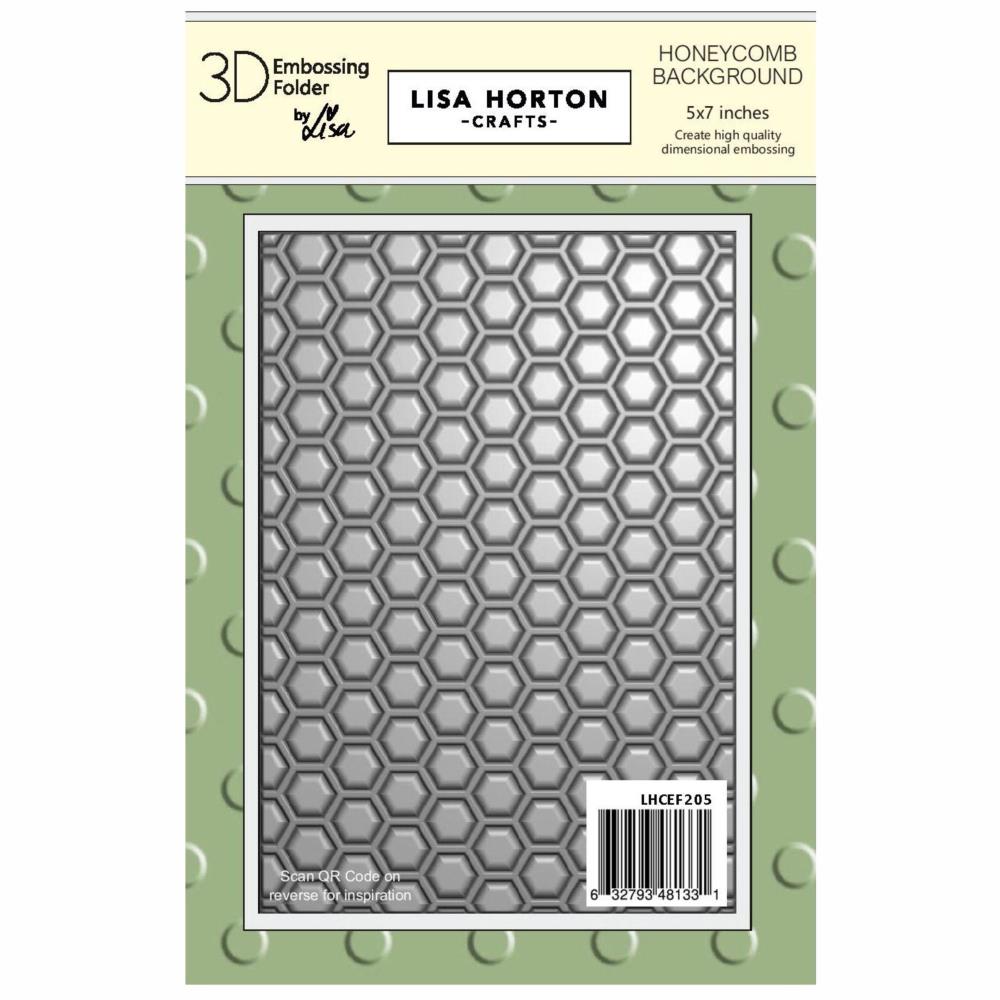 Lisa Horton Crafts 5"X7" Embossing Folder: Honeycomb Background (LHCEF205)