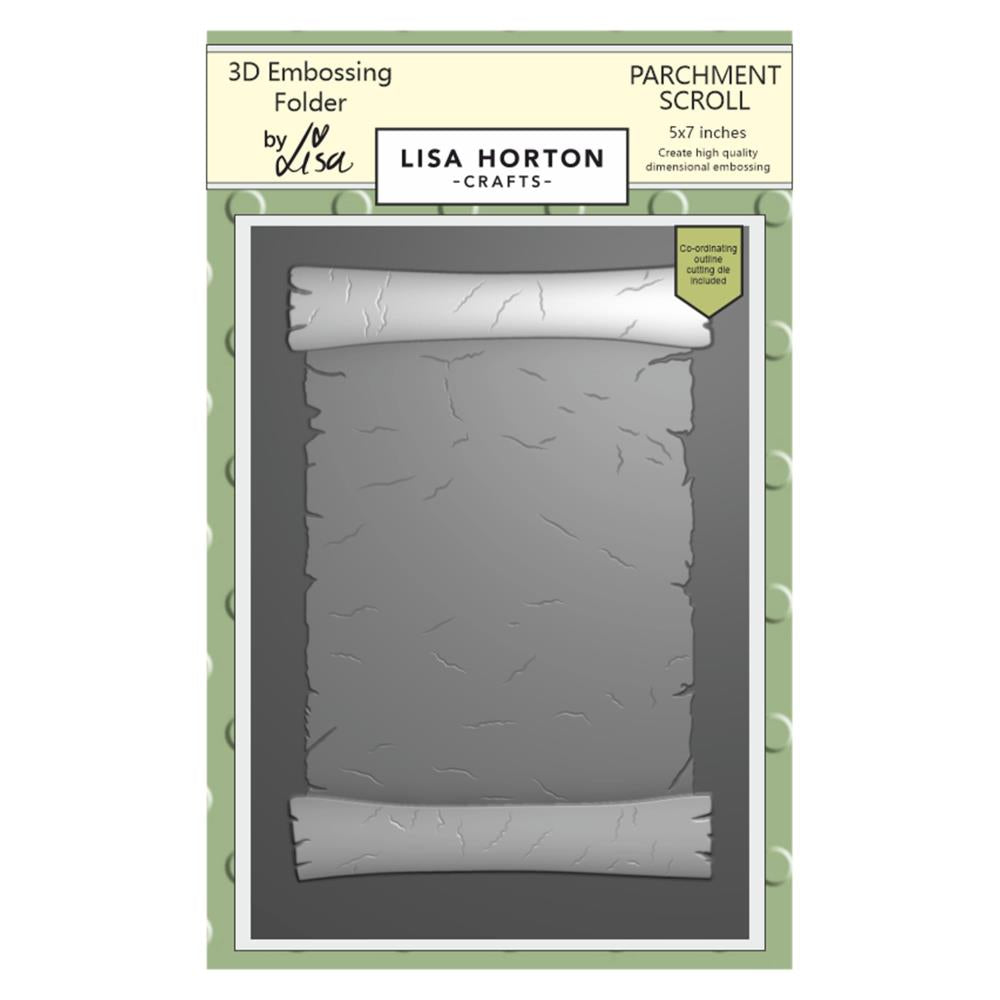 Lisa Horton Crafts Embossing Folder: Parchment Scroll (LHCEF098)