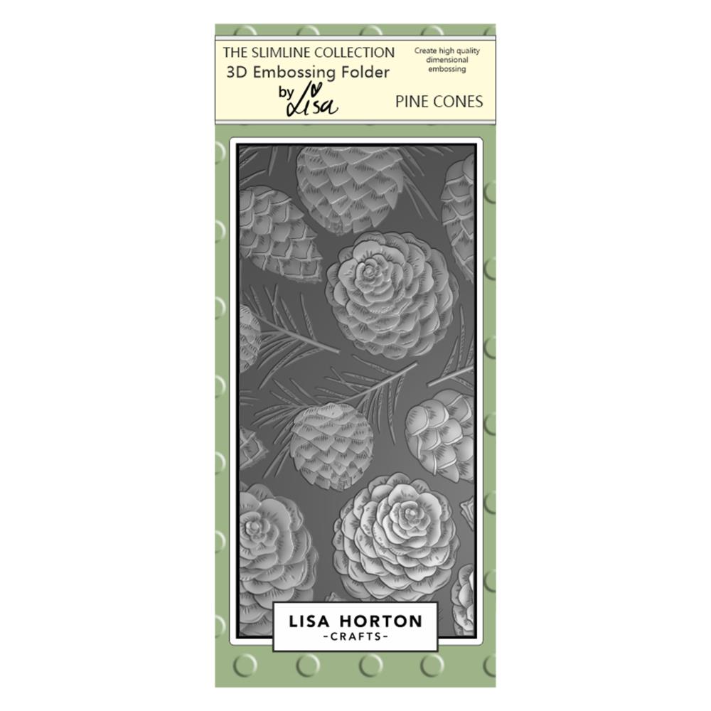 Lisa Horton Crafts Embossing Folder: Slimline Pine Cones (LHCEF028)