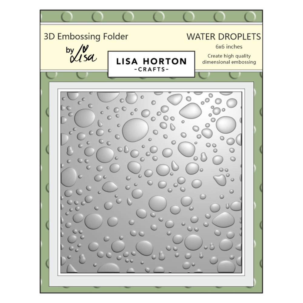 Lisa Horton Crafts Embossing Folder: Water Droplets (LHCEF010)