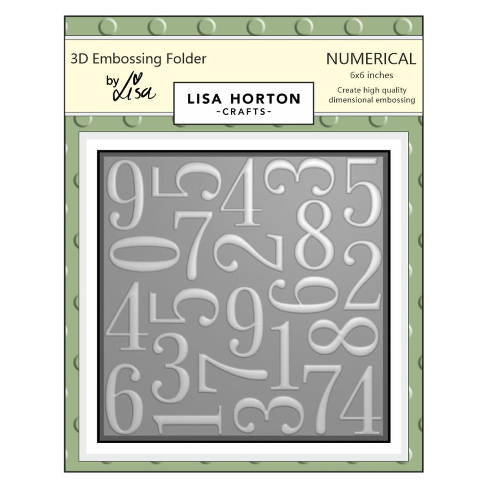 Lisa Horton Crafts Embossing Folder: Numberical (LHCEF008)