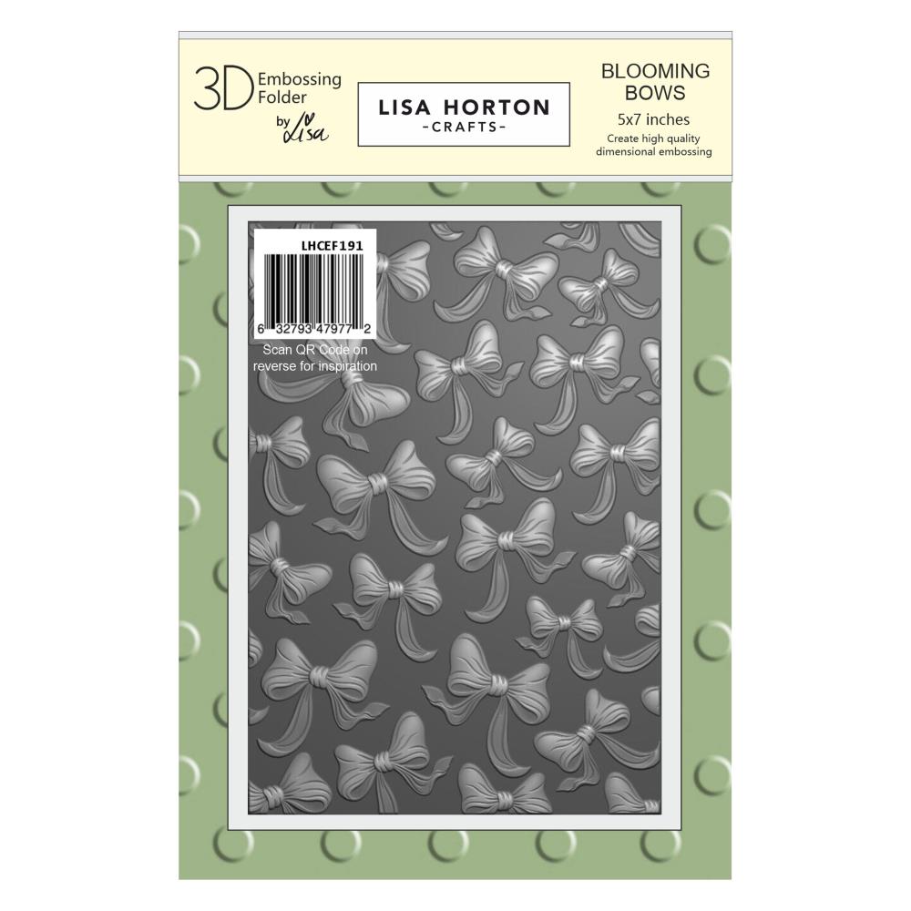 Lisa Horton Crafts 5"X7" Embossing Folder: Blooming Bows (LHCEF191)