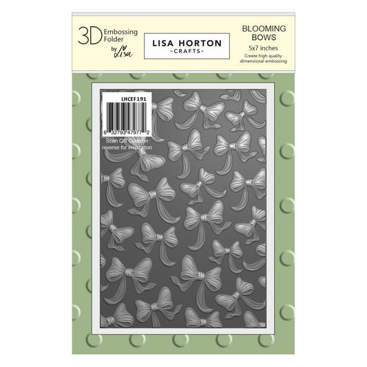 Lisa Horton Crafts 5"X7" Embossing Folder: Blooming Bows (LHCEF191)