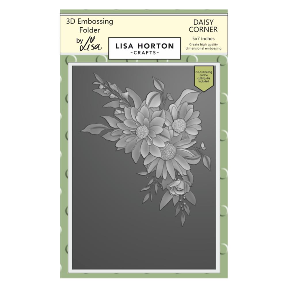 Lisa Horton Crafts 5"X7" Embossing Folder: Diasy Corner (LHCEF094)