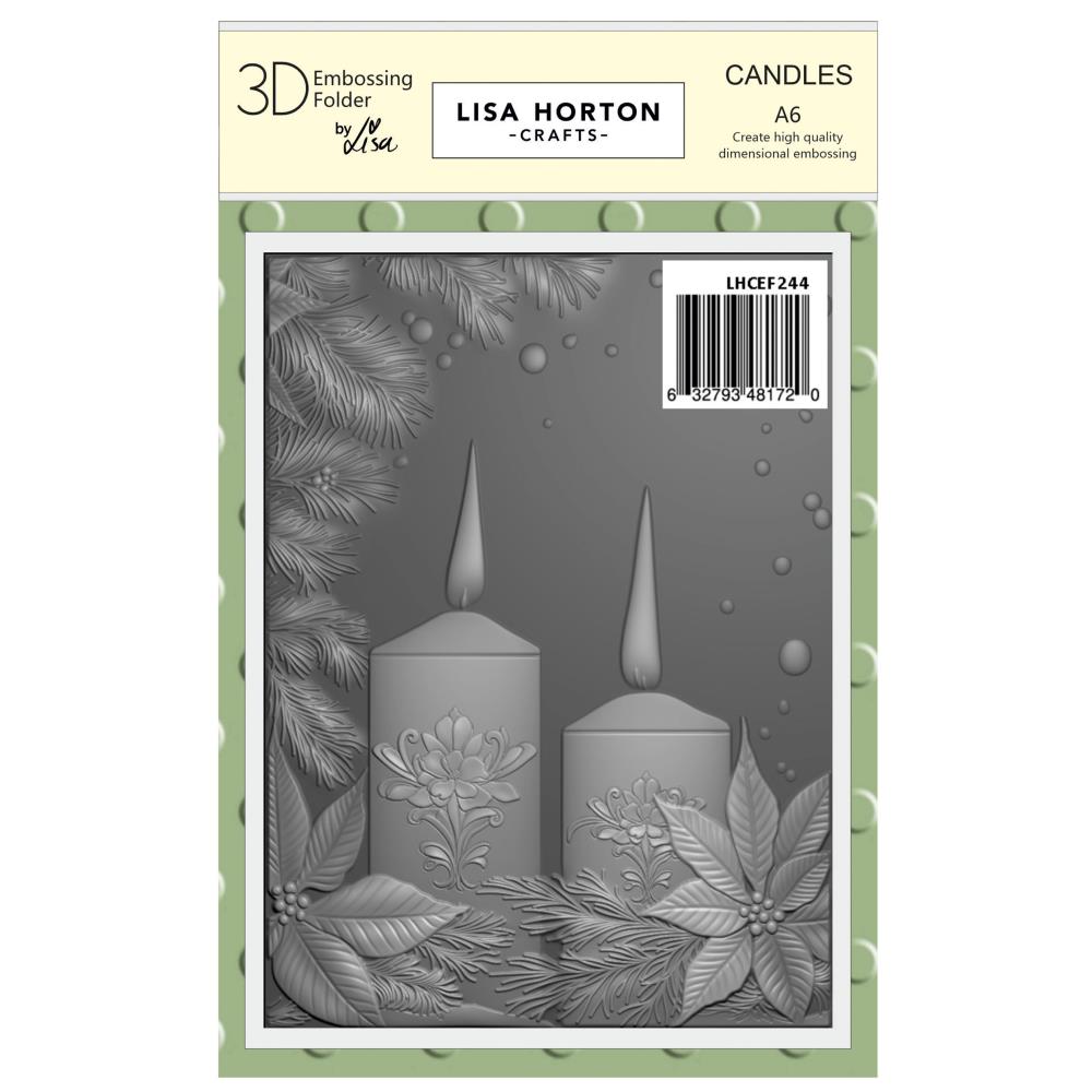 Lisa Horton Crafts A6 Embossing Folder: Candles (LHCEF244)