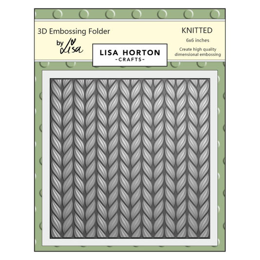 Lisa Horton Crafts Embossing Folder: Knitted (LHCEF017)