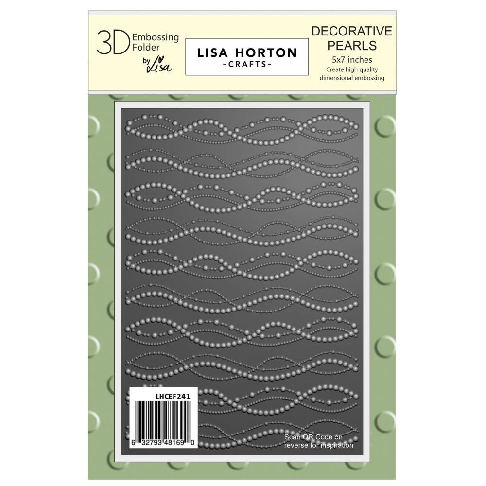 Lisa Horton Crafts 5"X7" Embossing Folder: Decorative Pearls (LHCEF241)