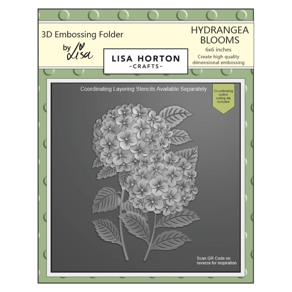 Lisa Horton Crafts Embossing Folder: Hydrangea Blooms (LHCEF123)