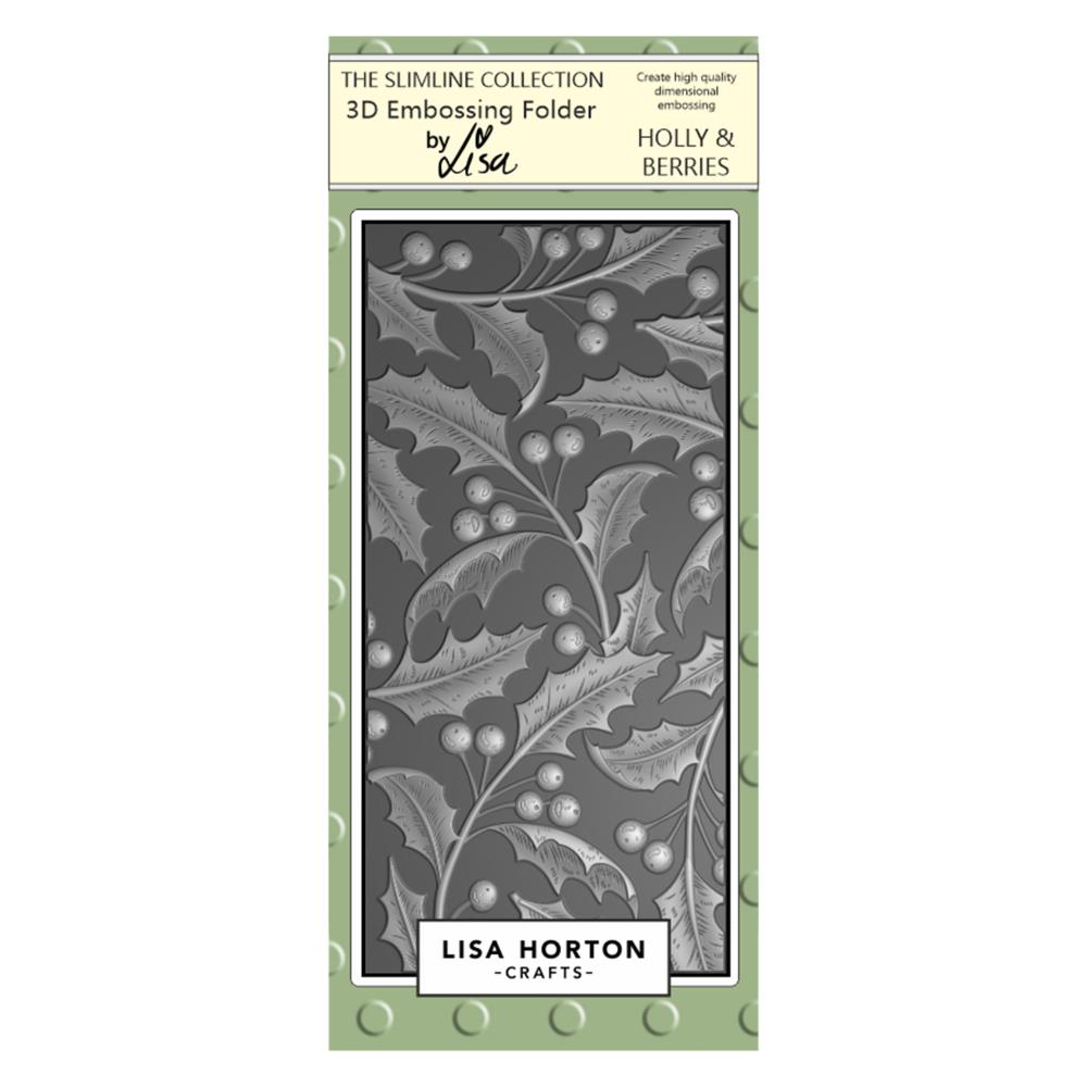 Lisa Horton Crafts Embossing Folder: Holly And Berries (LHCEF029)