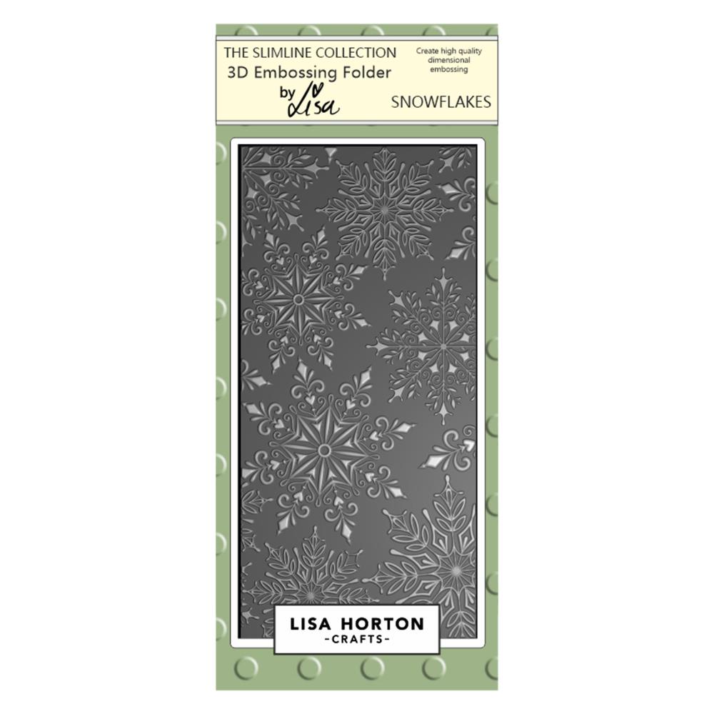 Lisa Horton Crafts Embossing Folder: Slimline Snowflakes (LHCEF027)