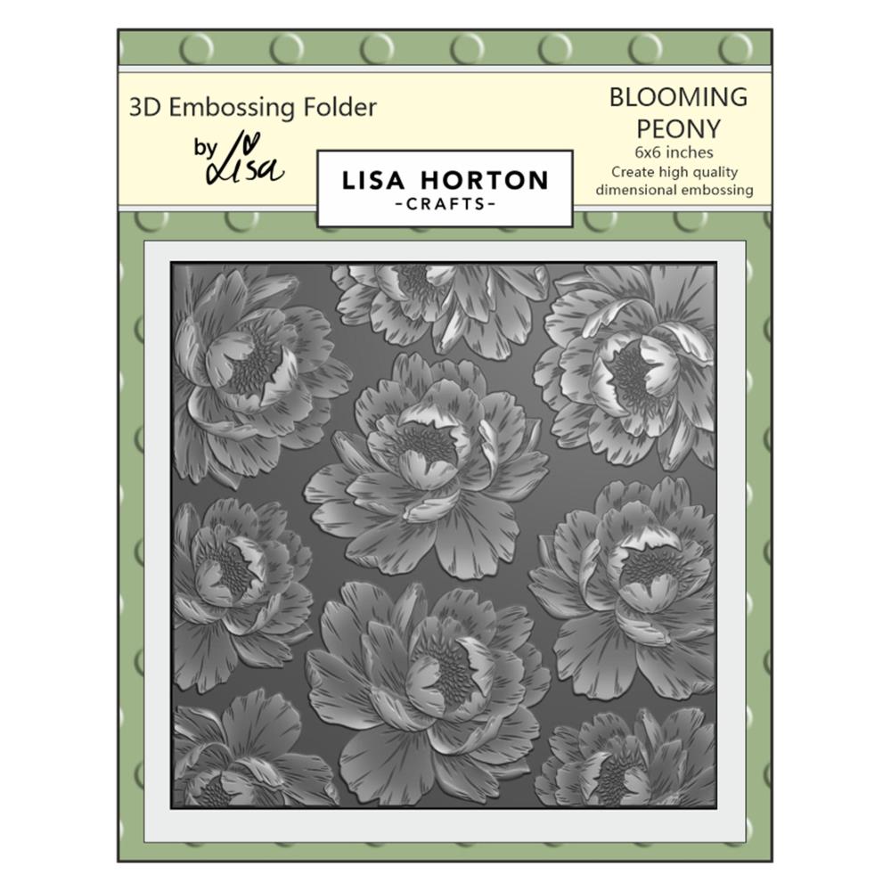 Lisa Horton Crafts Embossing Folder: Blooming Peony (LHCEF012)