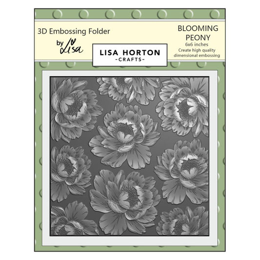 Lisa Horton Crafts Embossing Folder: Blooming Peony (LHCEF012)