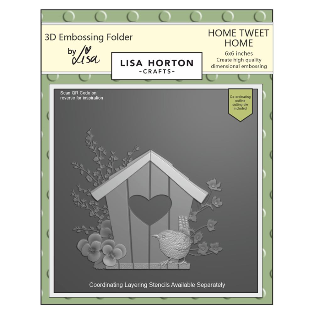 Lisa Horton Crafts Embossing Folder: Home Tweet Home (LHCEF139)