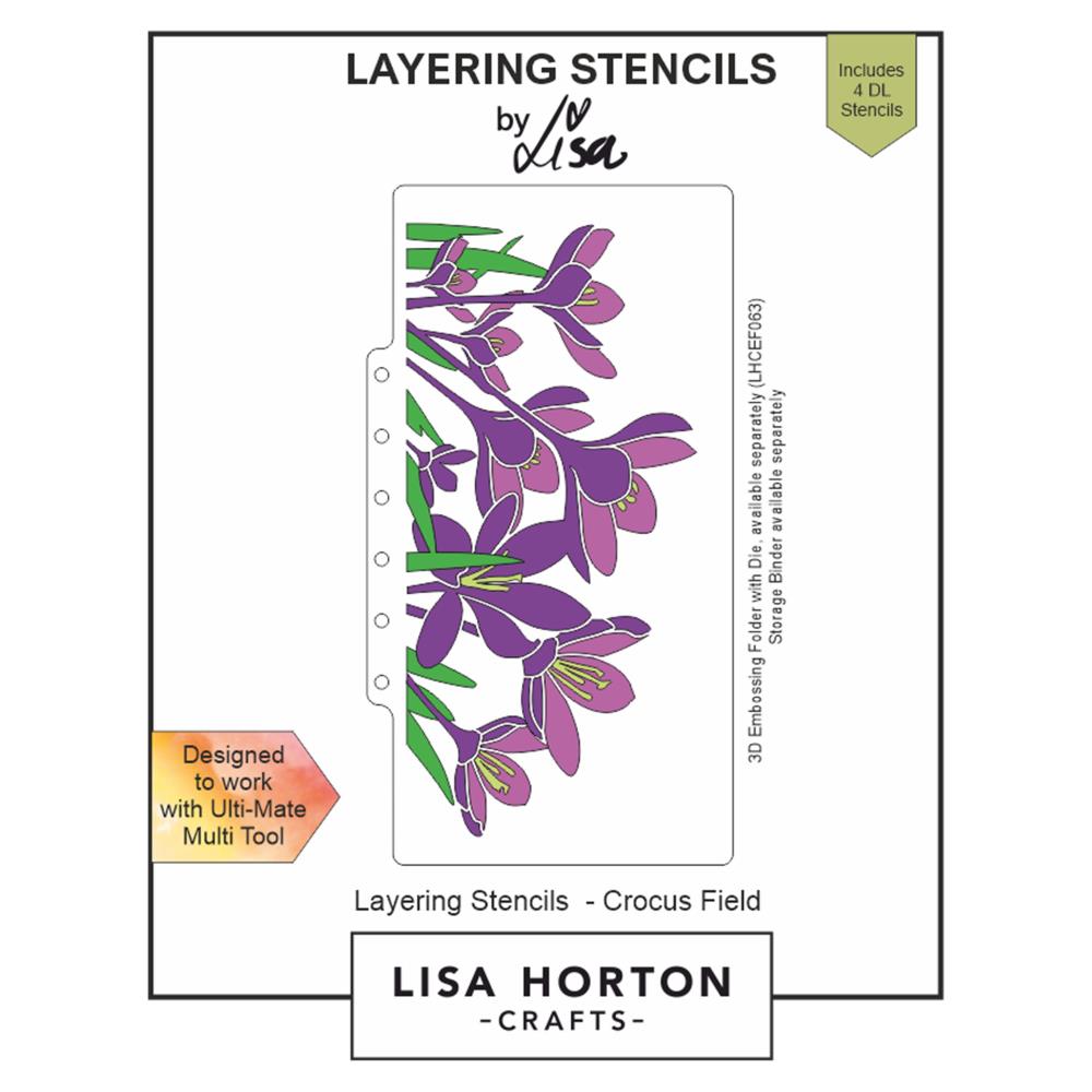 Lisa Horton Crafts Layering Stencils: Crocus Field (LHCAS057)