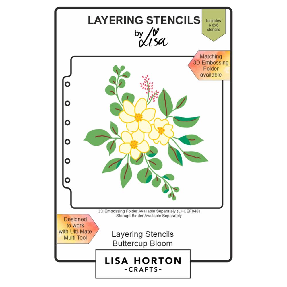 Lisa Horton Crafts Layering Stencils: Buttercup Bloms (LHCAS024)