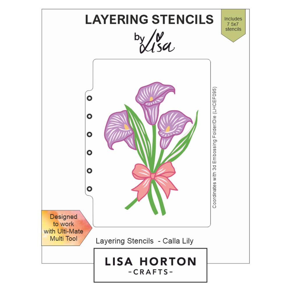 Lisa Horton Crafts Layering Stencils: Calla Lilly (LHCAS073)