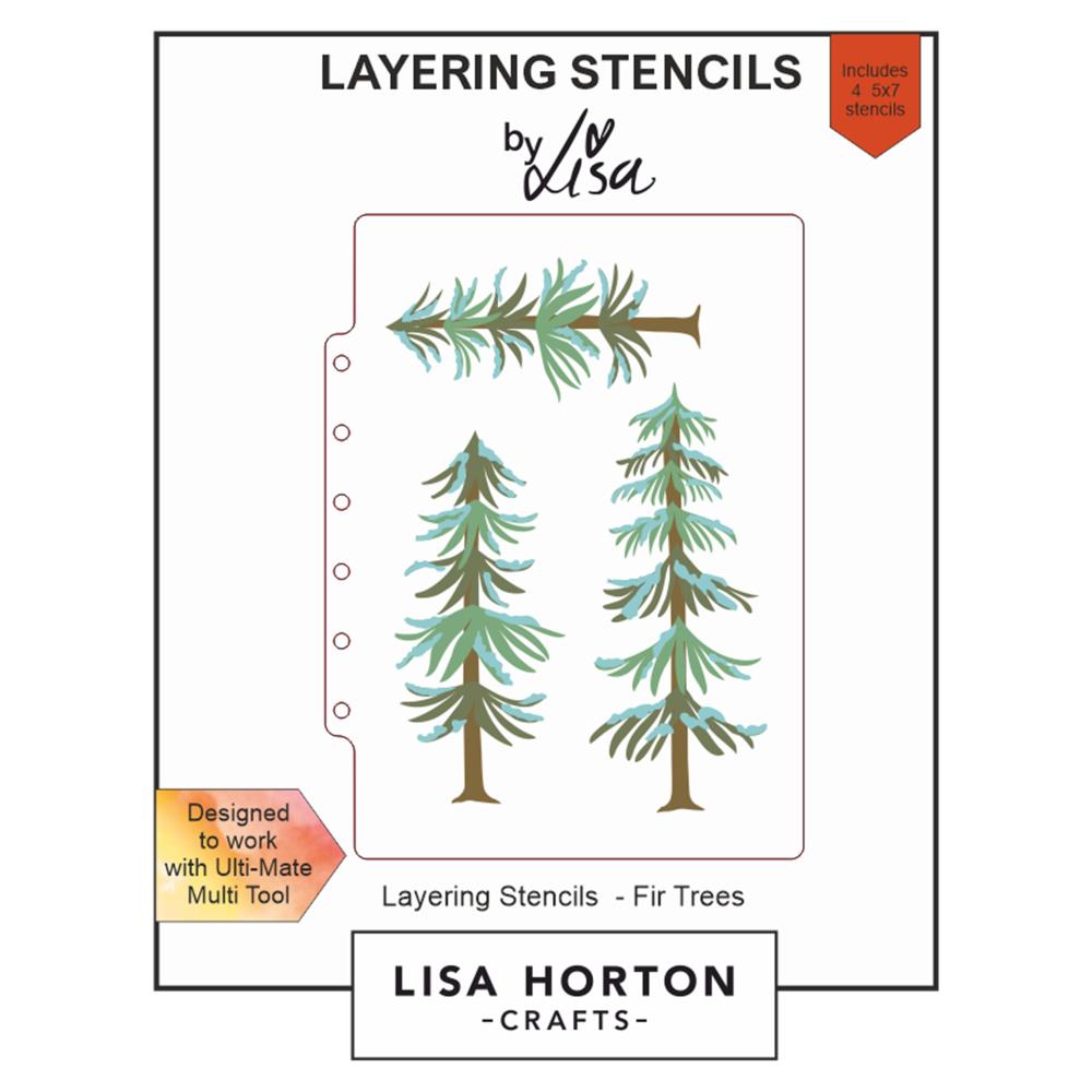 Lisa Horton Crafts Layering Stencils: Fir Trees (LHCAS055)