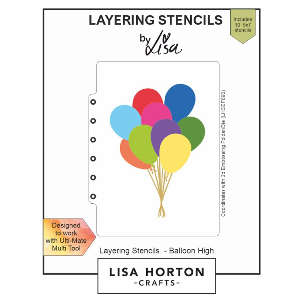 Lisa Horton Crafts Layering Stencils: Balloon High (LHCAS072)