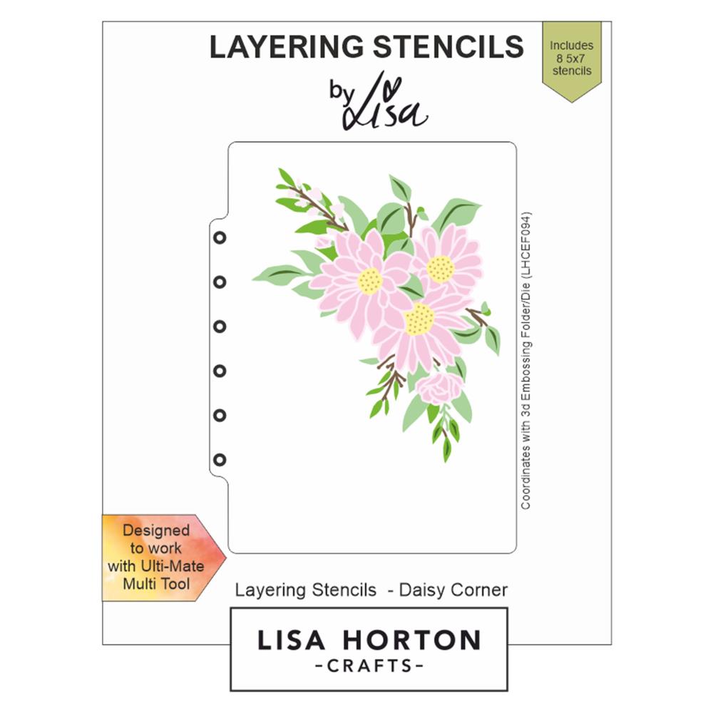 Lisa Horton Crafts Layering Stencils: Daisy Corner (LHCAS075)