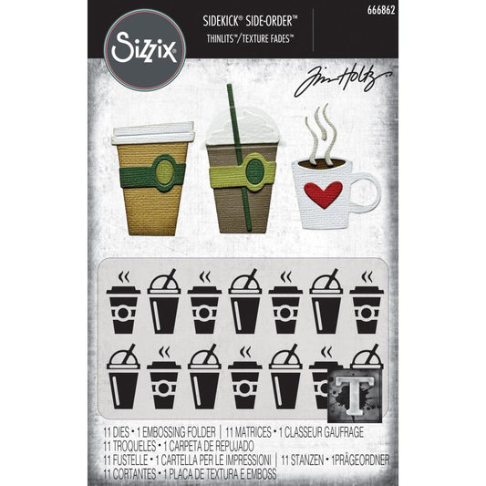 Tim Holtz Sidekick Texture Fades Embossing Folder: Fresh Brewed, by Sizzix (5A0029811GCLP)