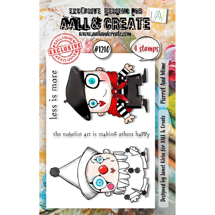 AALL And Create A7 Photopolymer Clear Stamp Set: Pierrot And Mime (5A002GJ91GJ11)