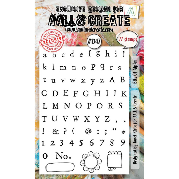 AALL And Create A6 Photopolymer Clear Stamp Set: Bits Of Alpha (5A002GJJ1GJ14)