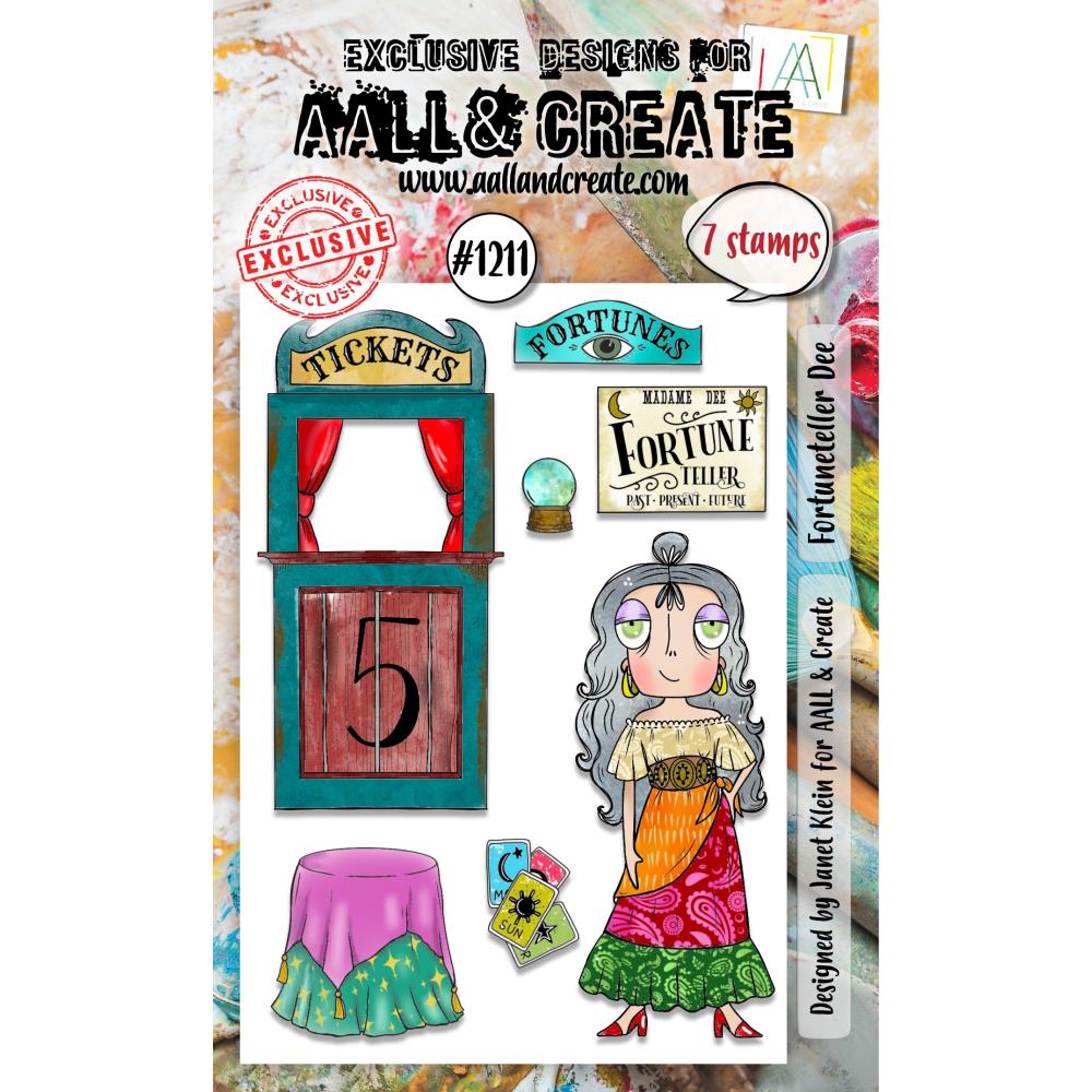 AALL And Create A6 Photopolymer Clear Stamp Set: Fortuneteller Dee (5A002GJH1GJ1K)