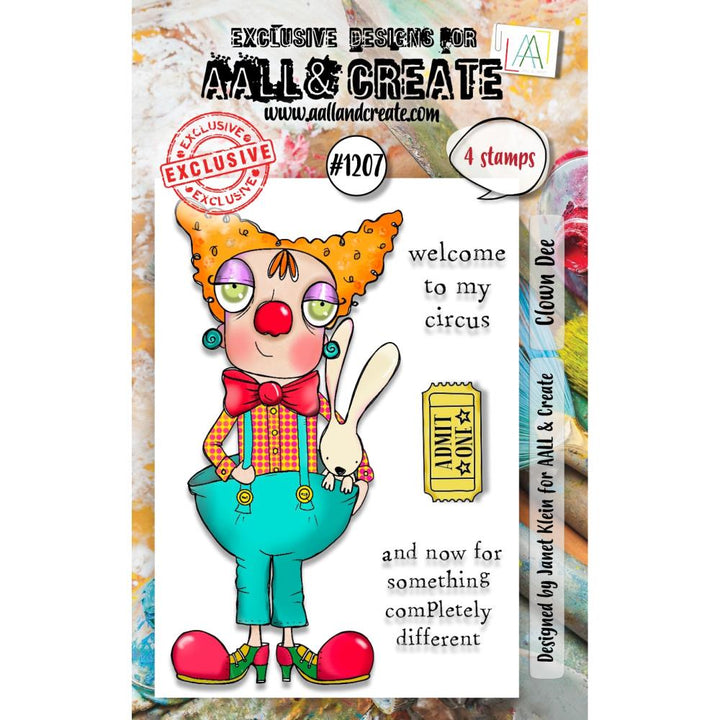 AALL And Create A7 Photopolymer Clear Stamp Set: Clown Dee (5A002GJ61GJ1R)