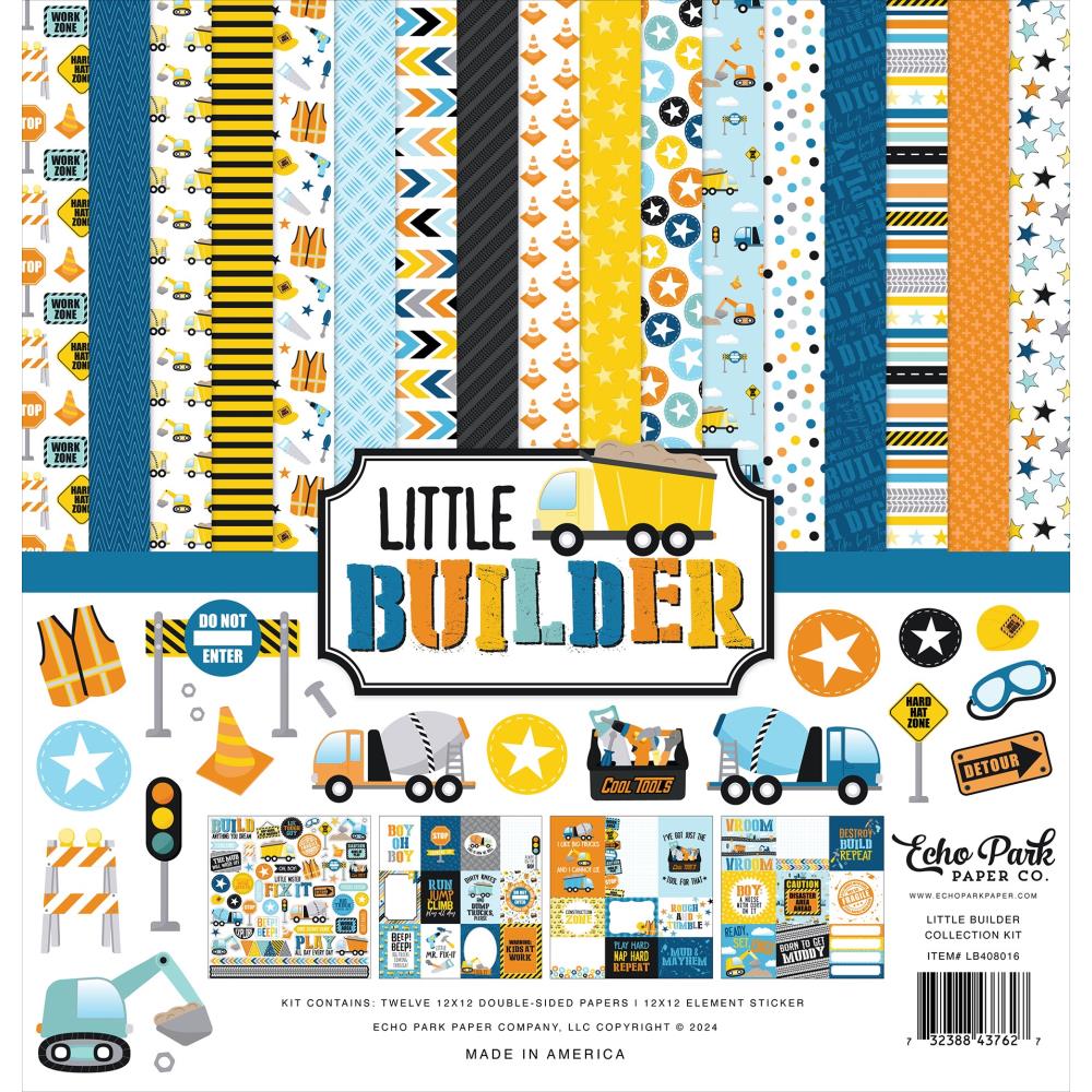 Echo Park Little Builder 12"X12" Collection Kit (LB408016)