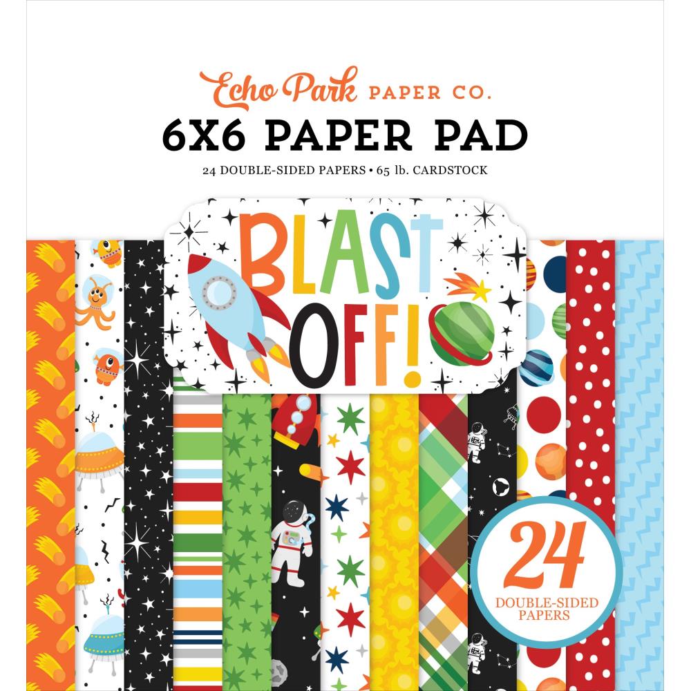 Echo Park Blast Off 6"X6" Double-Sided Paper Pad (BO407023)