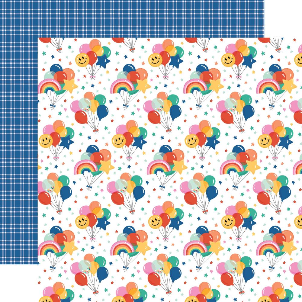 Echo Park Hip Hip Hooray 12"X12" Double-Sided Cardstock: Birthday Balloons (HHH409005)